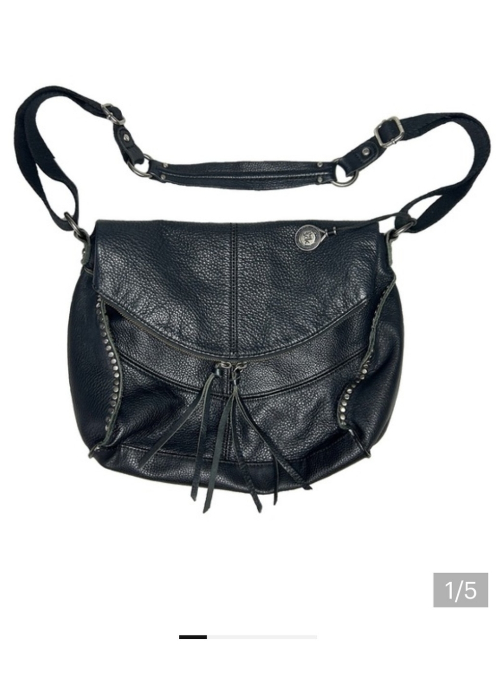 The Sak Black Leather Satchel